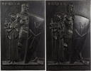 Drittes Reich Plakette Ehre und Frieden von Encke (Lauchhammer) -