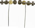 Drittes Reich Orden-Miniatur Eisernes Kreuz, Frontkämpferkreuz, Treue Dienste Reservelandwehr, VWA -