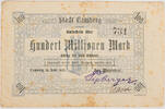 Camberg, Stadt 100000000 Mark Schein der Inflation - Unterschrieben -