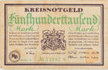 Dillenburg, Kreis Dill 500000 Mark Kreisnotgeld - Fünfhunderttausend - Reihe A - Rs. Bild -