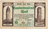 Bad Ems, Stadt 500000 Mark Kassenschein - Fünfhundertausend Mark - grünes Siegel - grüne KN -