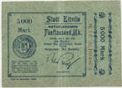 Eltville 5000 Mark Notgeldschein - Fünftausend Mark - Hi I ö -