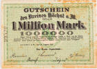 Höchst am Main, Kreis 1000000 Mark Gutschein über Eine Million Mark -