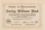Untertaunuskreis (Hessen-Nassau), Langenschwalbach 50000000 Mark Gutschein über Fünfzig Millionen Mark -