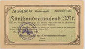 Oberwesterwaldkreis (Hessen-Nassau), Marienberg 500000 Mark Kreisnotgeld - Fünfhunderttausend Mark - Markt in Hachenburg -