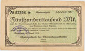 Oberwesterwaldkreis (Hessen-Nassau), Marienberg 500000 Mark Kreisnotgeld - Fünfhunderttausend Mark - Talbrücke bei Bad Marienberg -