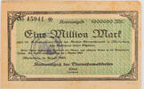Oberwesterwaldkreis (Hessen-Nassau), Marienberg 1000000 Mark Kreisnotgeld - Eine Million Mark - Westerwälder Säulenbasalt -