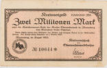 Oberwesterwaldkreis (Hessen-Nassau), Marienberg 2000000 Mark Kreisnotgeld - Zwei Millionen Mark - Nisterbrücke bei Marienstatt -
