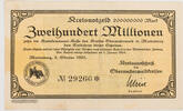 Oberwesterwaldkreis (Hessen-Nassau), Marienberg 2000000 Mark Kreisnotgeld - Zweihundert Millionen Mark - Westerwälder Bauernhaus Rotzenhahn -