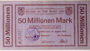 Nassau-Lahn, Stadt 50000000 Mark Gutschein über Fünfzig Millionen Mark -