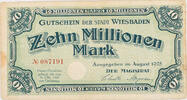 Wiesbaden, Stadt 2000000 Mark Gutschein über Zehn Millionen Mark -