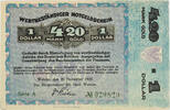 Wetzlar, Stadt 4,10 Mark Gold / 1 Dollar Wertbeständiger Notgeldschein -