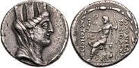 Syrien Tetradrachme Laodikeia, Jahr 15, Büste der Tyche / Zeus Nikephoros -