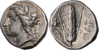 Lukanien Stater Metapont, Kopf der Demeter / Ähre -