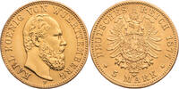 Kaiserreich, Württemberg 5 Mark Karl (1864-1891) - Kursmünze (1877-1878) -