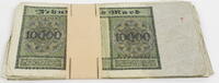 Deutschland, Weimarer Republik 10 x 10000 (100000) Mark Geldbündel mit Banderole zu 100,000 Mark -