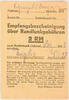 Deutschland, Drittes Reich 2 Reichsmark Empfangsbestätigung über Rundfunkgebühren -