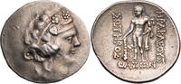 Thrakien, Thrakische Inseln Tetradrachme Thasos, Kopf des Dionysos / Herakles mit Keule und Löwenfell -