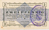 Golzern (Mulde) 2 Pfennig Kriegsgefangenenlager (KGL) -