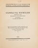 Frankfurt am Main Literatur Adolph Hess Nachfolger - Auktion vom 27. Juni 1928 - Slg. Weweler -