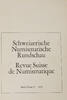 Bern Literatur Revue Suisse de Numismatique -