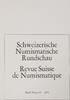Bern Literatur Revue Suisse de Numismatique -