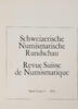 Bern Literatur Revue Suisse de Numismatique -