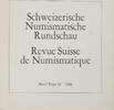 Bern Literatur Revue Suisse de Numismatique -