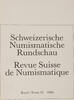 Bern Literatur Revue Suisse de Numismatique -