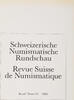 Bern Literatur Revue Suisse de Numismatique -