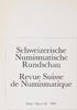Bern Literatur Revue Suisse de Numismatique -