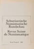 Bern Literatur Revue Suisse de Numismatique -