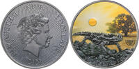 Niue 2 Dollars Mysterious Rhodium Desert Life - Thorny Devil -