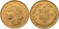 Schweiz 20 Franken Libertas - Kursmünze (1883-1896) -