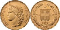 Schweiz 20 Franken Libertas - Kursmünze (1883-1896) -