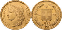 Schweiz 20 Franken Libertas - Kursmünze (1883-1896) -