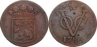 VOC, Holland, Niederlande 1 Duit Verenigde Oost-Indische Compagnie, Provincie Holland -