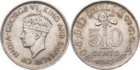 Ceylon 50 Cents Georg VI. (1936-1952) - Kursmünze -