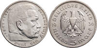 Drittes Reich 5 Reichsmark Hindenburg - Kursmünze (1935-1936) -