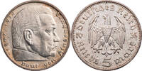 Drittes Reich 5 Reichsmark Hindenburg - Kursmünze (1935-1936) -