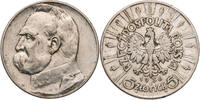 Polen 5 Zlotych Jozef Pilsudski - Kursmünze (1934-1938) -