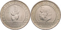 Weimarer Republik 3 Reichsmark Zum 10. Jahrestag der Weimarer Reichsverfassung (Schwurhand) -