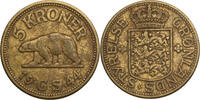 Grönland 5 Kroner Christian X. (1912-1947) - Kursmünze - Eisbär -