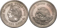Mexiko 5 Pesos 1948 Mo Cuauhtemoc SUP Kratzer im Feld