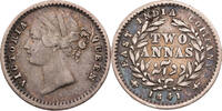 Britisch Indien 2 Annas Victoria (1837-1901) - Kursmünze - Bombay -