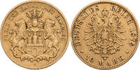 Kaiserreich, Hamburg 10 Mark Kursmünze (1875-1888) -