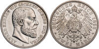 Kaiserreich, Sachsen-Coburg und Gotha 2 Mark 1895 A Alfred (1893-1900) - Kursmünze SUP Kratzer