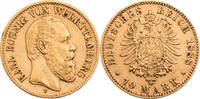 Kaiserreich, Württemberg 10 Mark Karl (1864-1891) - Kursmünze (1874-1888) -