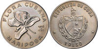 Kuba 1 Peso Kubanische Flora Serie - Schmetterlingsblume -
