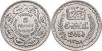 Tunesien 5 Francs Ahmad II (1929-1942) - Kursmünze -